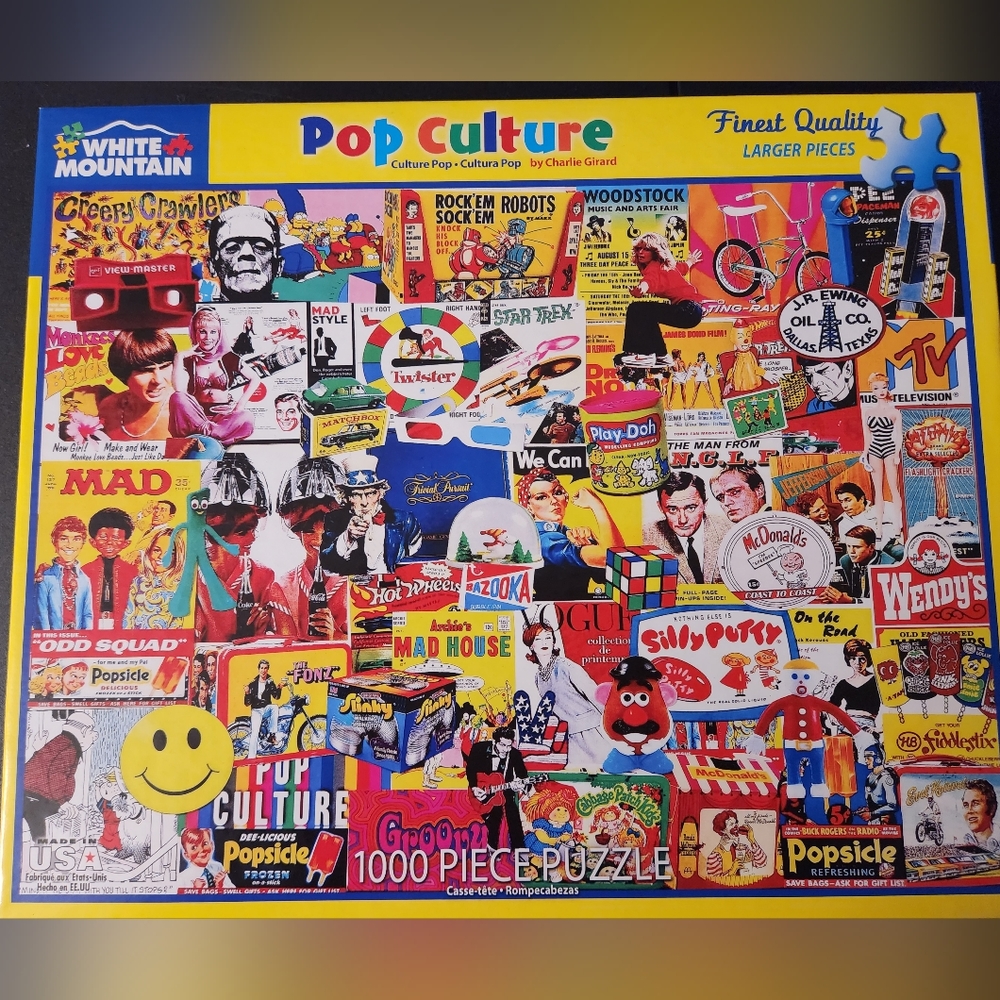 White Mountain Pop Culture 1000 piece jigsaw puzzle